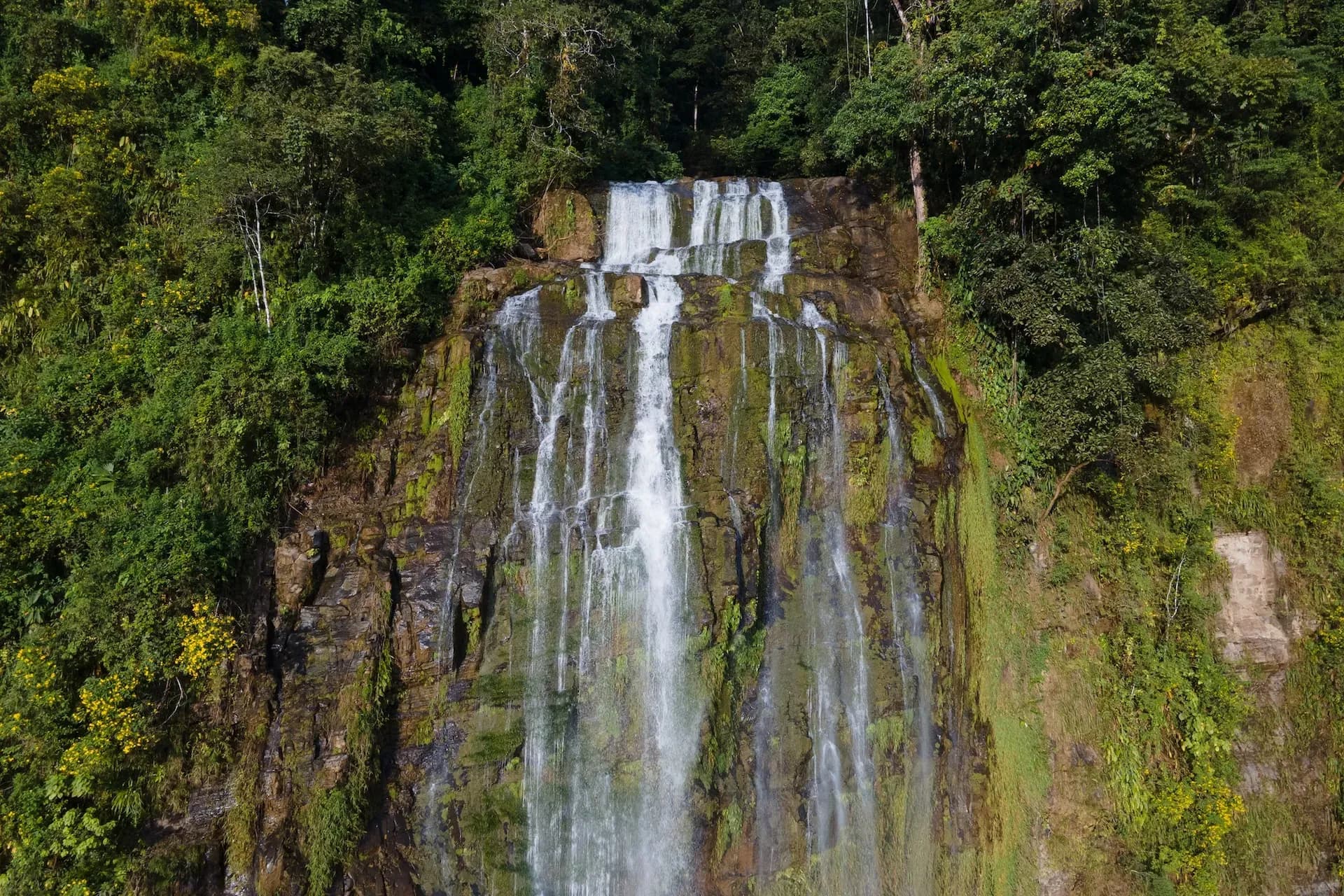 Aerial over the Costa Rica rainforest retreat