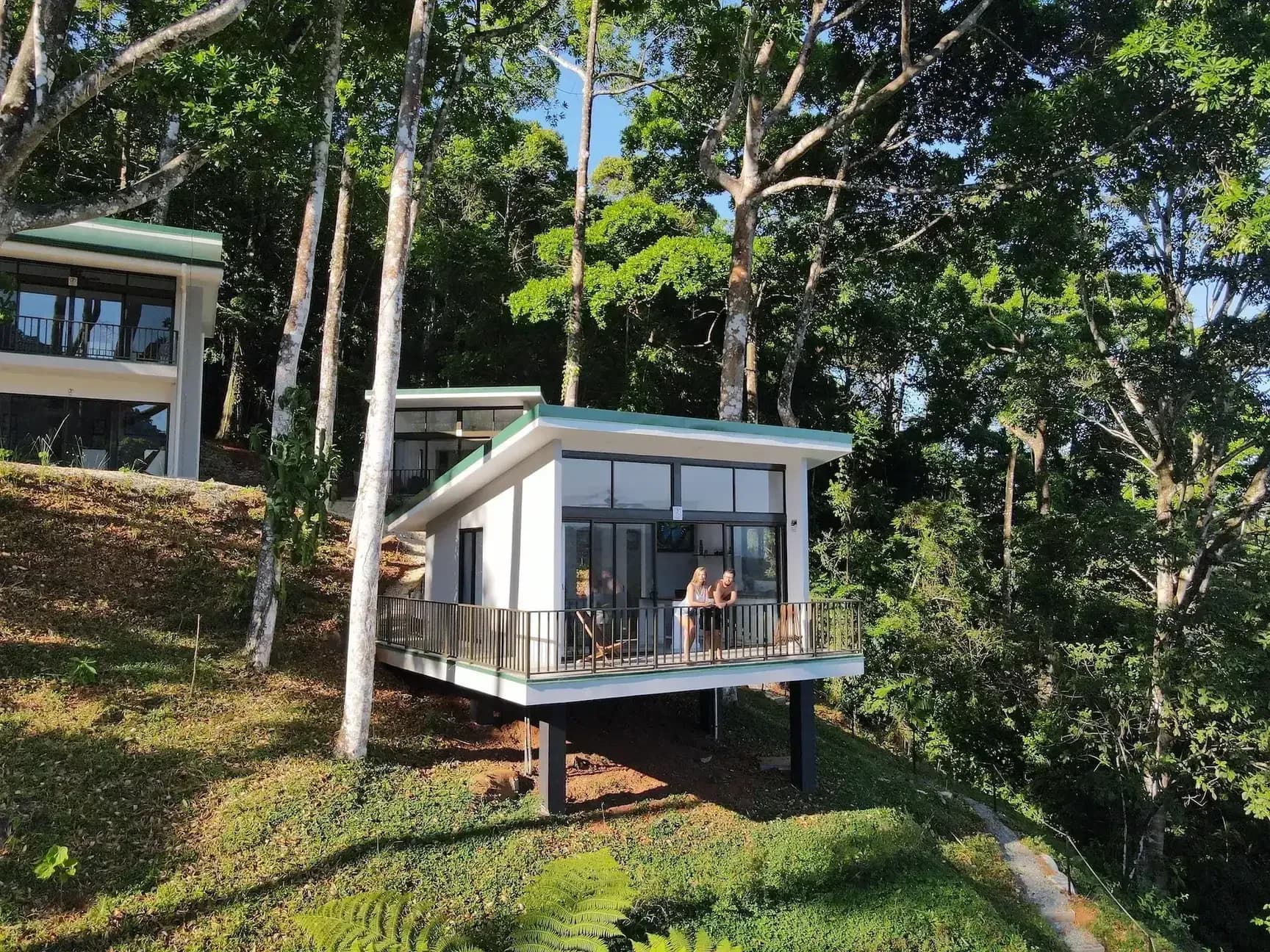 Aerial over the Costa Rica rainforest retreat