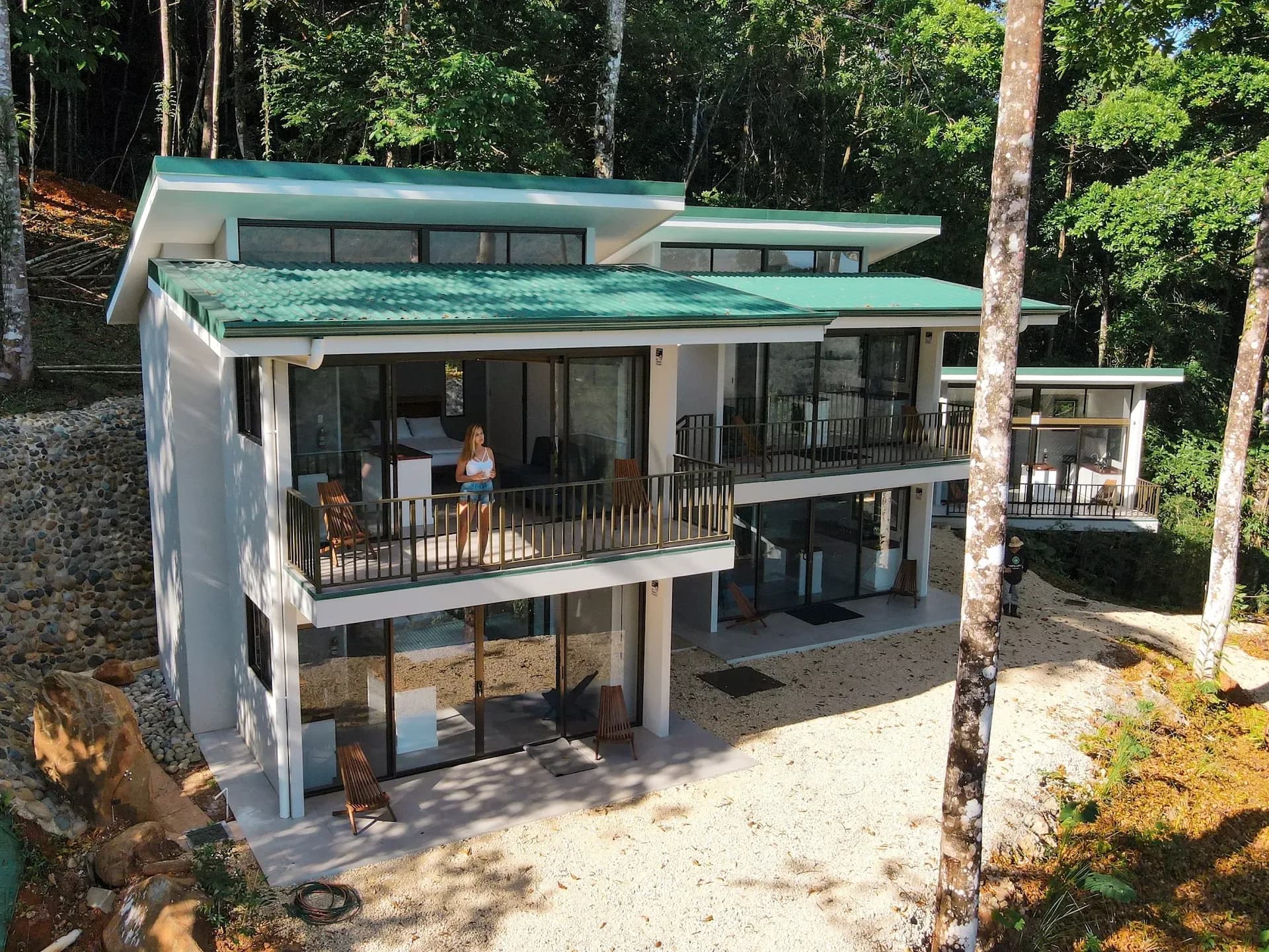 Aerial over the Costa Rica rainforest retreat