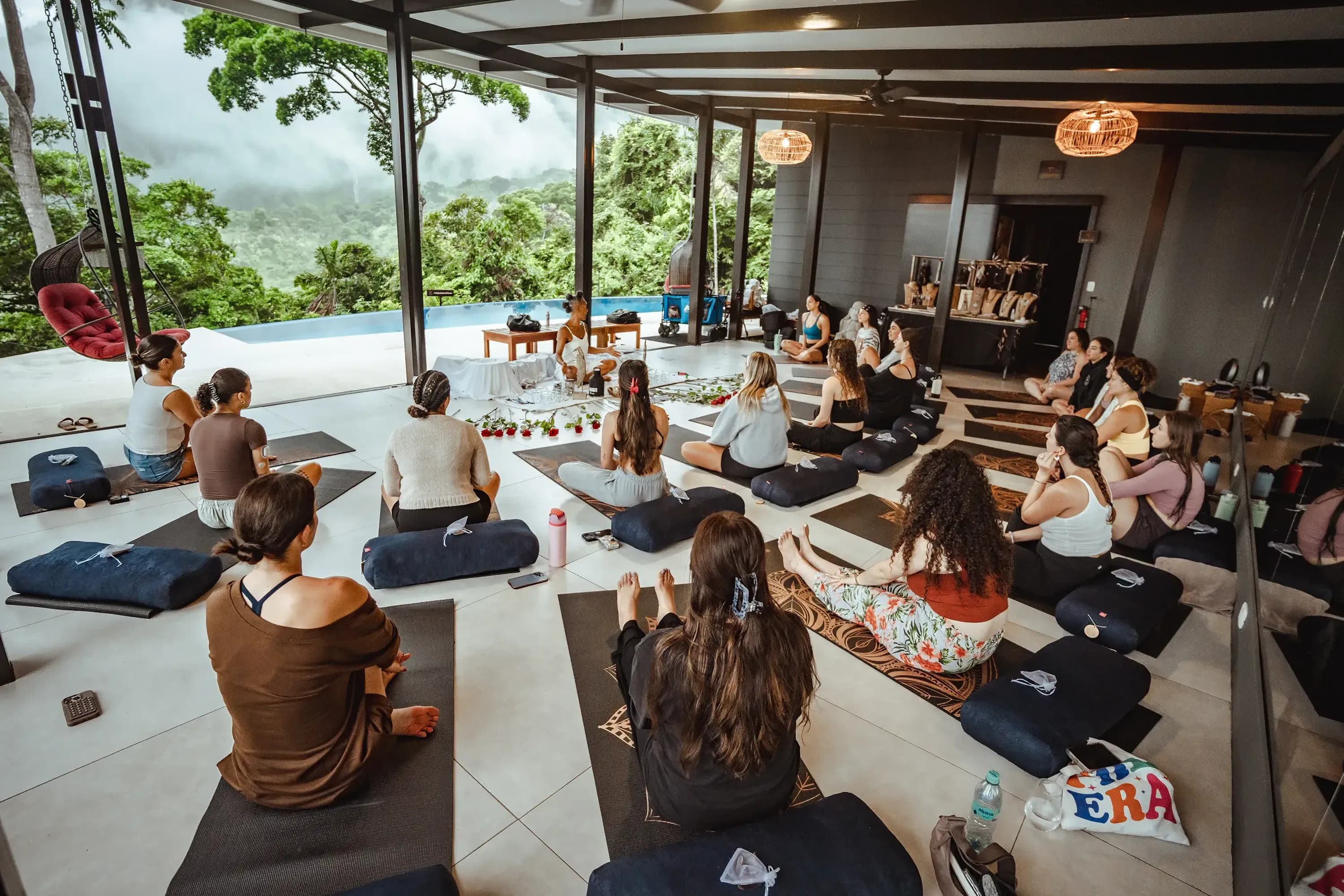 The circle gathered at the retreat