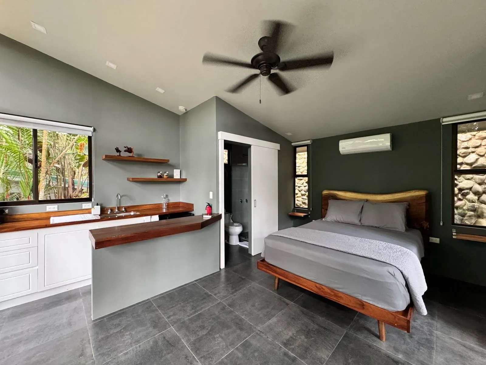 A casita suite open to the jungle